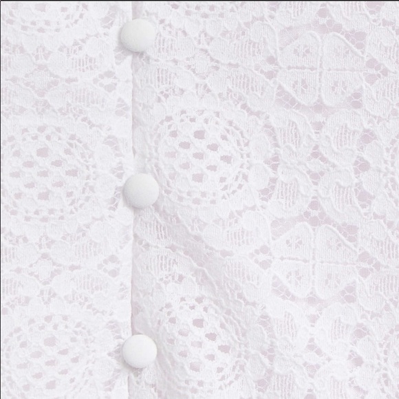 NWT Loft white lace peplum top blouse - Picture 3 of 9